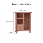 armoire miniature bois rose crème verte tiroir vêtements osier plantes coussins rustic