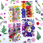 fleurs séchées composition artisanale violet bleu rose blanc vert décoration uv epoxy fills bijoux