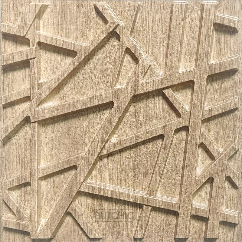 panneaux murals 3d texturés bois adhésifs modernes beige clair 30x30cm 10 pièces decoration interieur