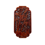 décoration murale traditionnelle gravure florale panneau bois ornements végétaux chinois classique intérieur