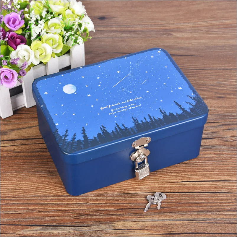 boîte bijoux métal fleurs bleu cadenas personnalisation vintage respectueuse environnement