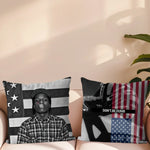 taie d'oreiller carrée 50x50cm polyester motif ASAP ROCKY DON'T BE DUMB moderne fixations