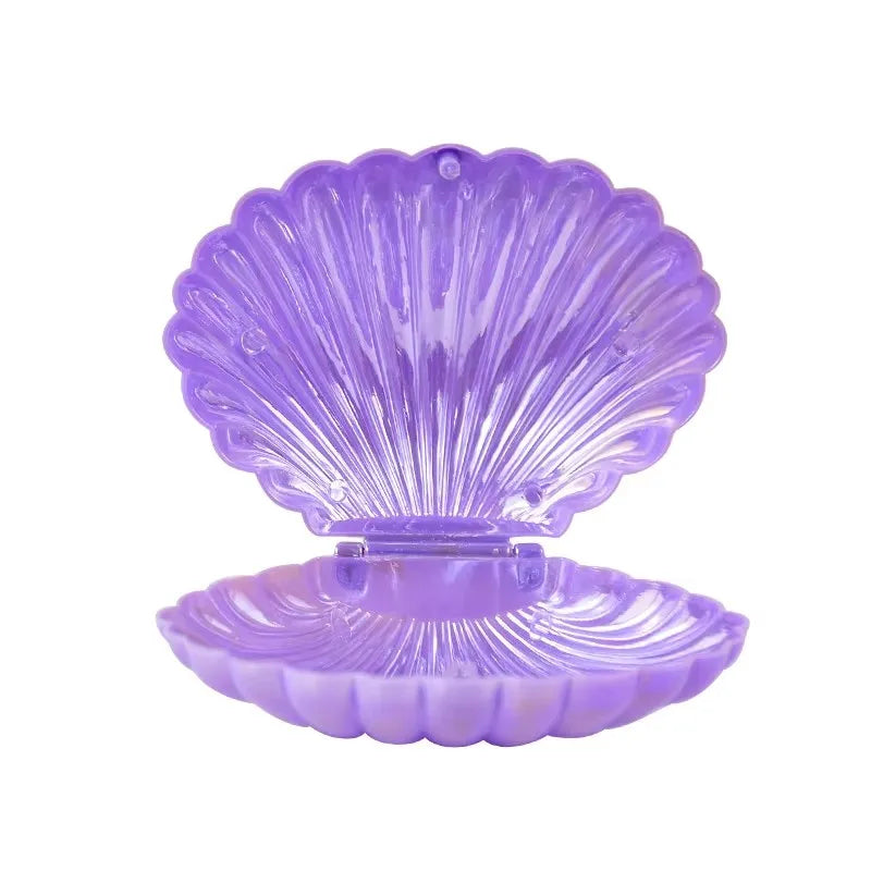 coquillages violet rose vert bleu blanc rayures moderne boîte bijoux maquillage anniversaire mariage
