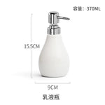 ensemble accessoires salle bain porcelaine moderne distributeur savon gobelet porte brosse dents
