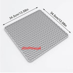 tapis protection silicone moderne gris perforations antidérapant cuisine vaisselle fond évier résistance chaleur