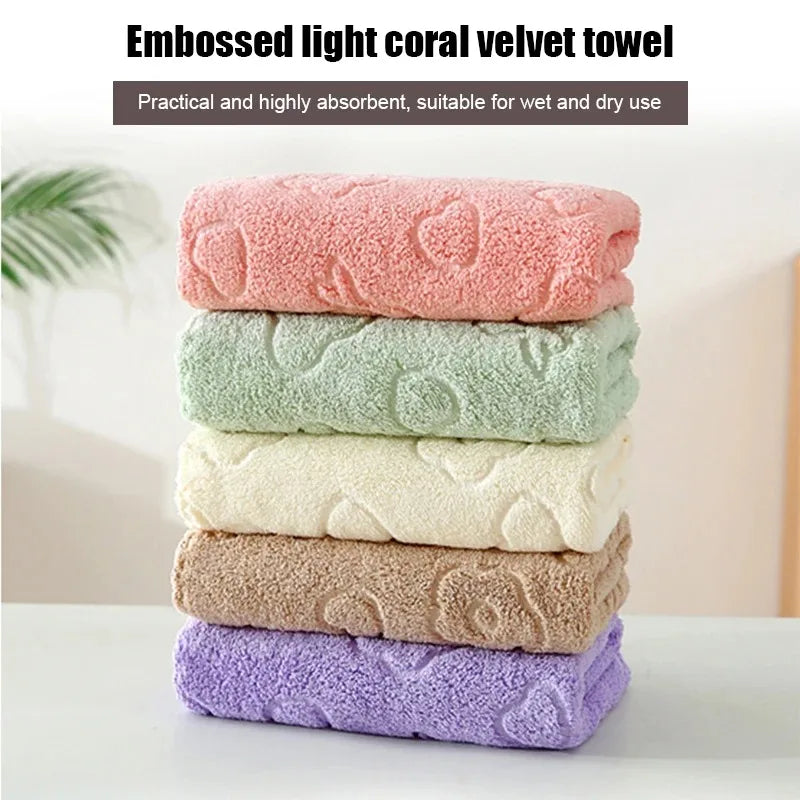 serviettes bain microfibre absorbantes douces rapide séchage amusant moderne rose vert beige violet pastel