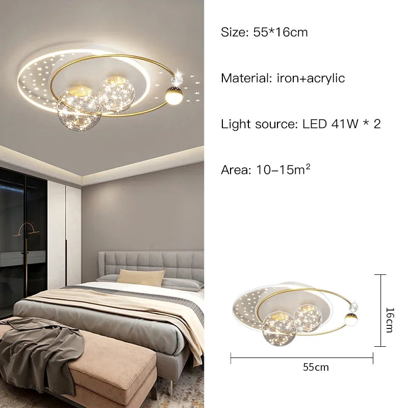 plafonnier moderne blanc doré acrylique motifs lumineux facile certifications sécurité