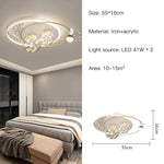 plafonnier moderne blanc doré acrylique motifs lumineux facile certifications sécurité