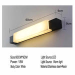 lampe murale moderne acier inoxydable blanc noir éclairage décoration hall entrée villa étanche hydrofuge