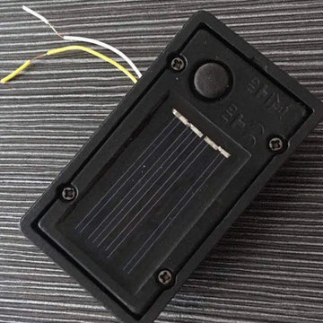 module solaire led interrupteur noir bleu jaune blanc texturé industriel utilitaireextérieur fixations fils élect