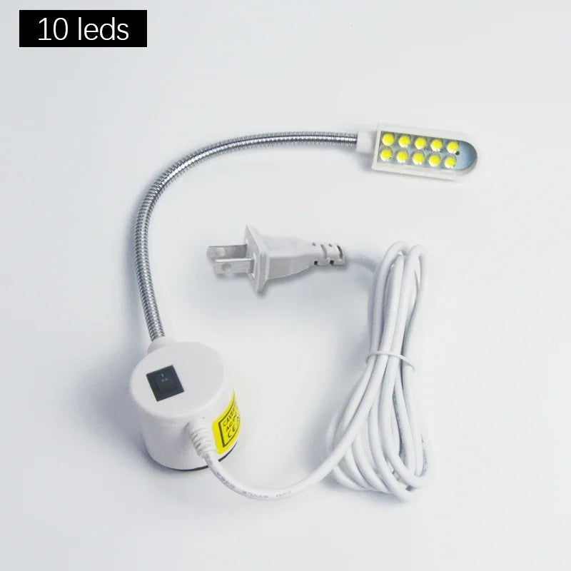 lampe flexible blanc moderne aimant adhésif interrupteur câble prise us eu led adjustable