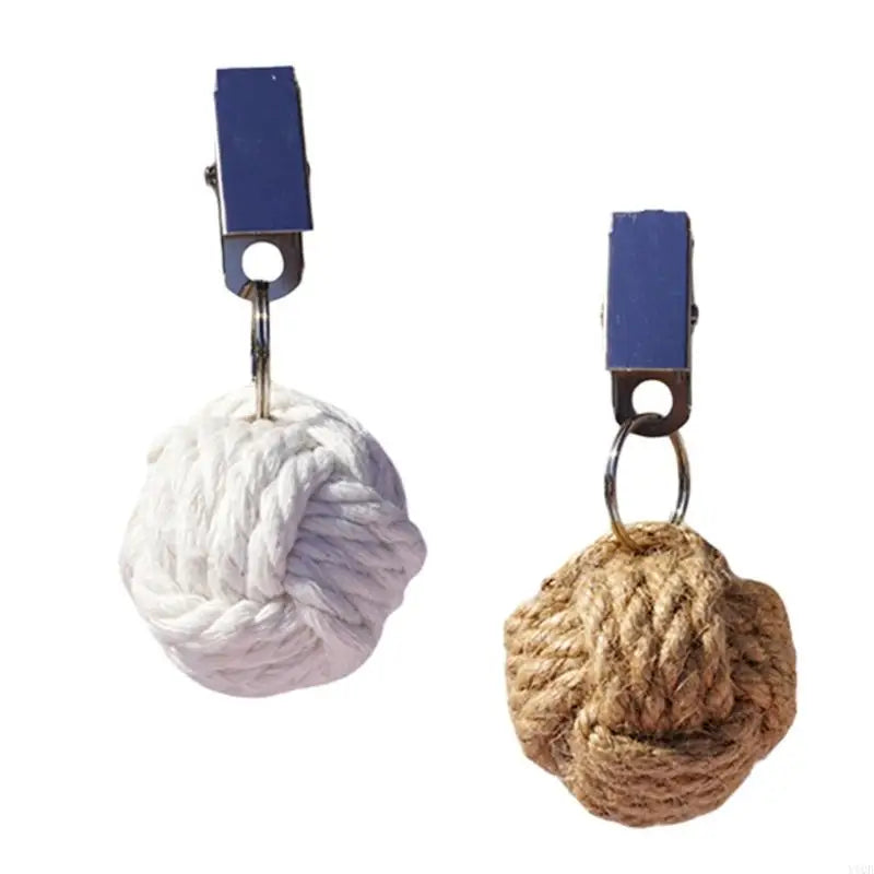 pinces linge décoratives rustique blanc beige marron clair tressé fil nœud clip métallique événements