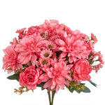 bouquets fleurs artificielles rose turquoises intérieur mariage décoration maison vases différents vintage floral