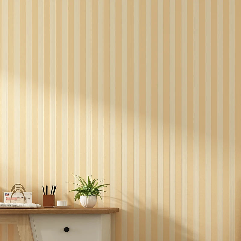 papier peint moderne imperméable rayures horizontales noir beige résistant humidité moisissures