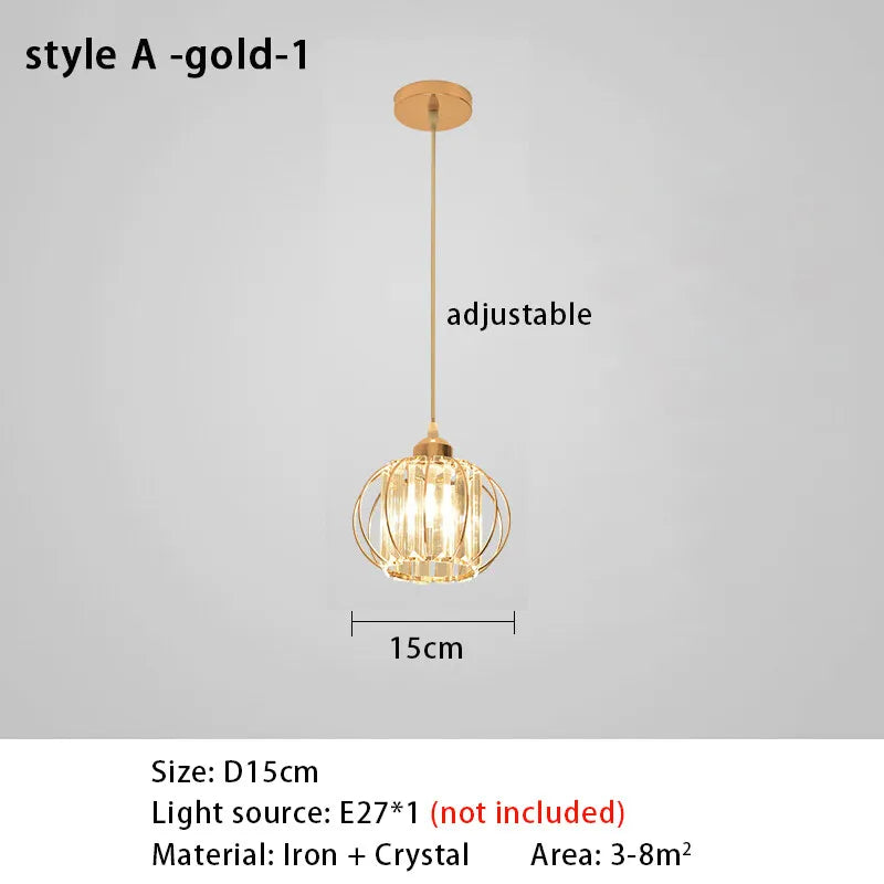 Suspension lumineuse moderne or noir lumières transparentes câbles suspendus chambre salon