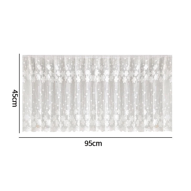 rideau dentelle motif floral cerises blanc rouge vert translucide japonais coréen enfantin chambre porte