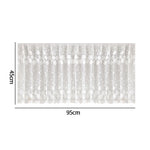 rideau dentelle motif floral cerises blanc rouge vert translucide japonais coréen enfantin chambre porte