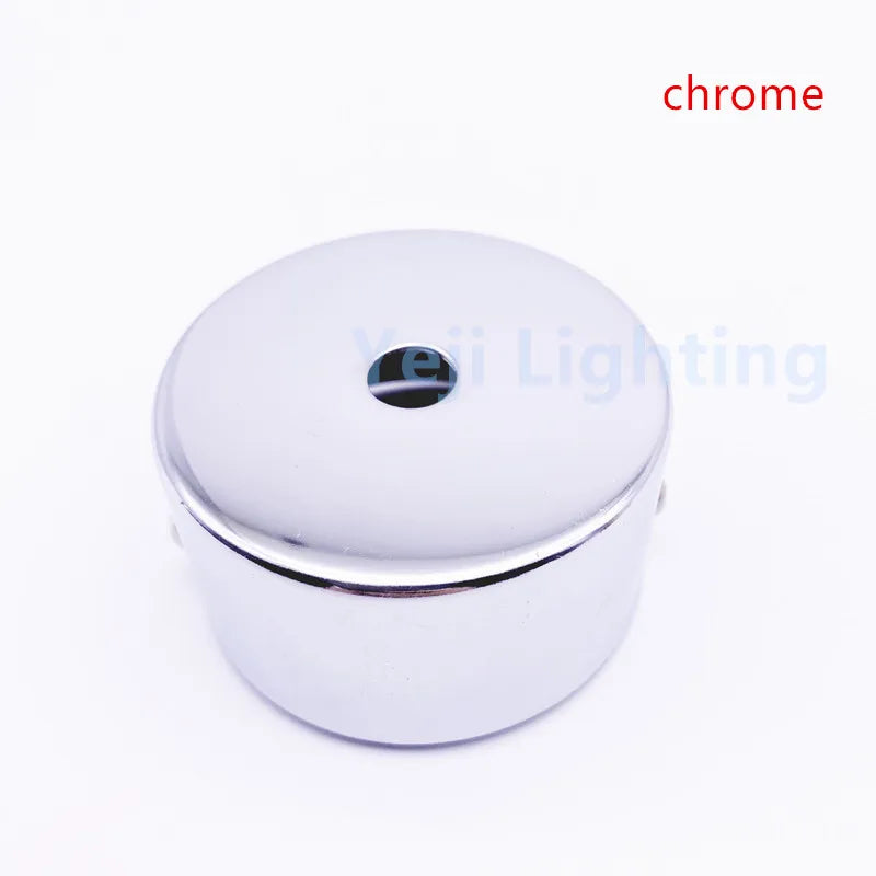 support lampe moderne métal noir blanc chrome or dia 60mm
