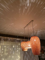 suspension lumineuse bambou tissé naturel moderne rustique 36cm 26cm 30cm echangible e27
