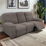 Housse canapé inclinable places vert olive imprimé feuilles moderne adhésif Jacquard polyestère