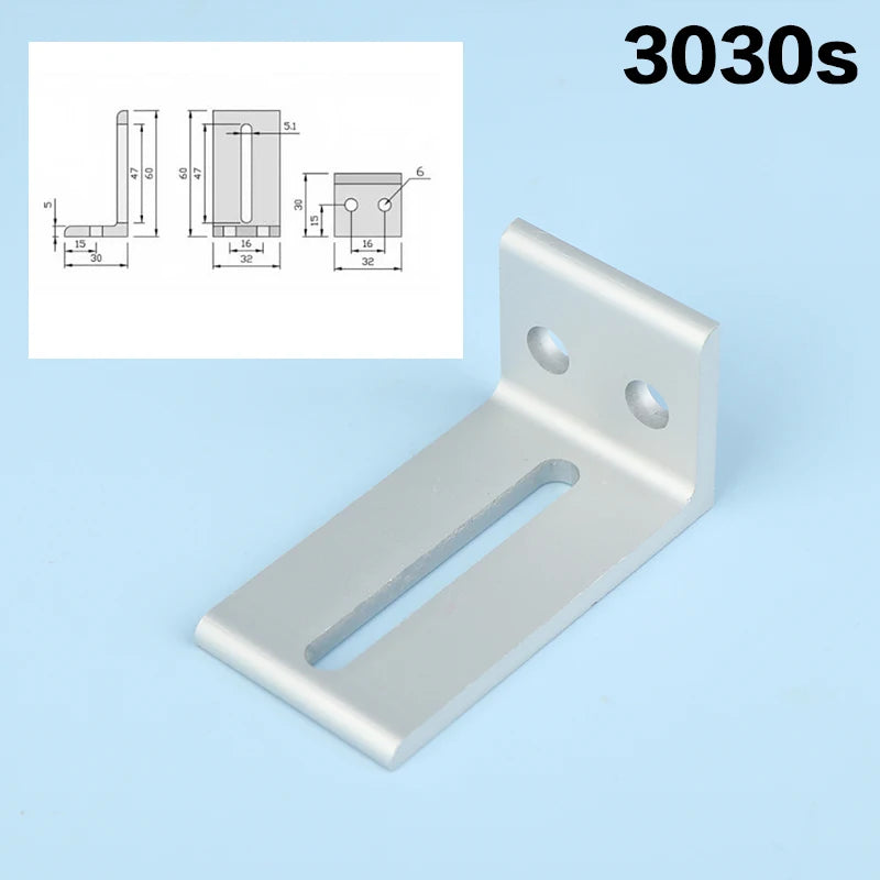 supports d'angle argenté équerres d'angle industriels plats opaques aluminium bricolage travail bois fixations