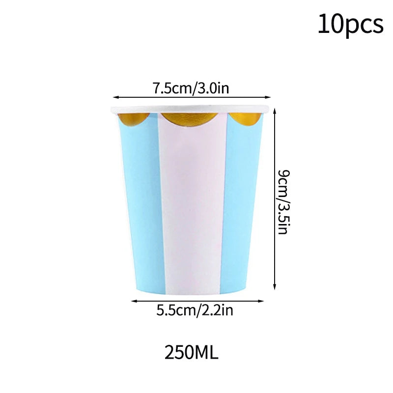 assiettes gobelets papier jetables motifs floraux fête anniversaire mariage décoration