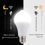 ampoule led e27 blanc moderne capteur mouvement infrarouge intelligent lumière chaude auto interrupteur