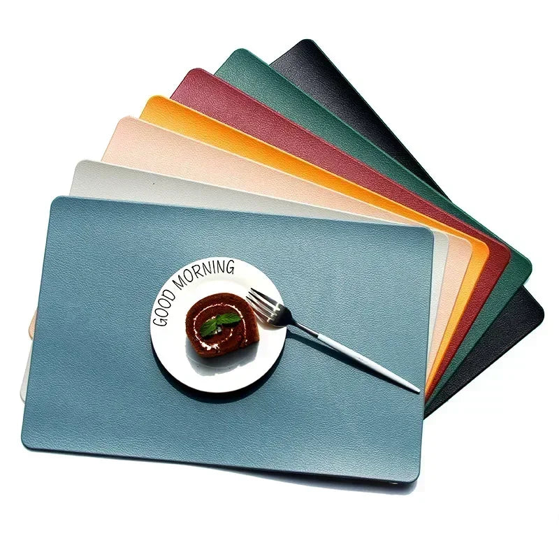 dessous verre moderne texturé cuir couleur vert orange noir beige bleu marron rouge minimaliste