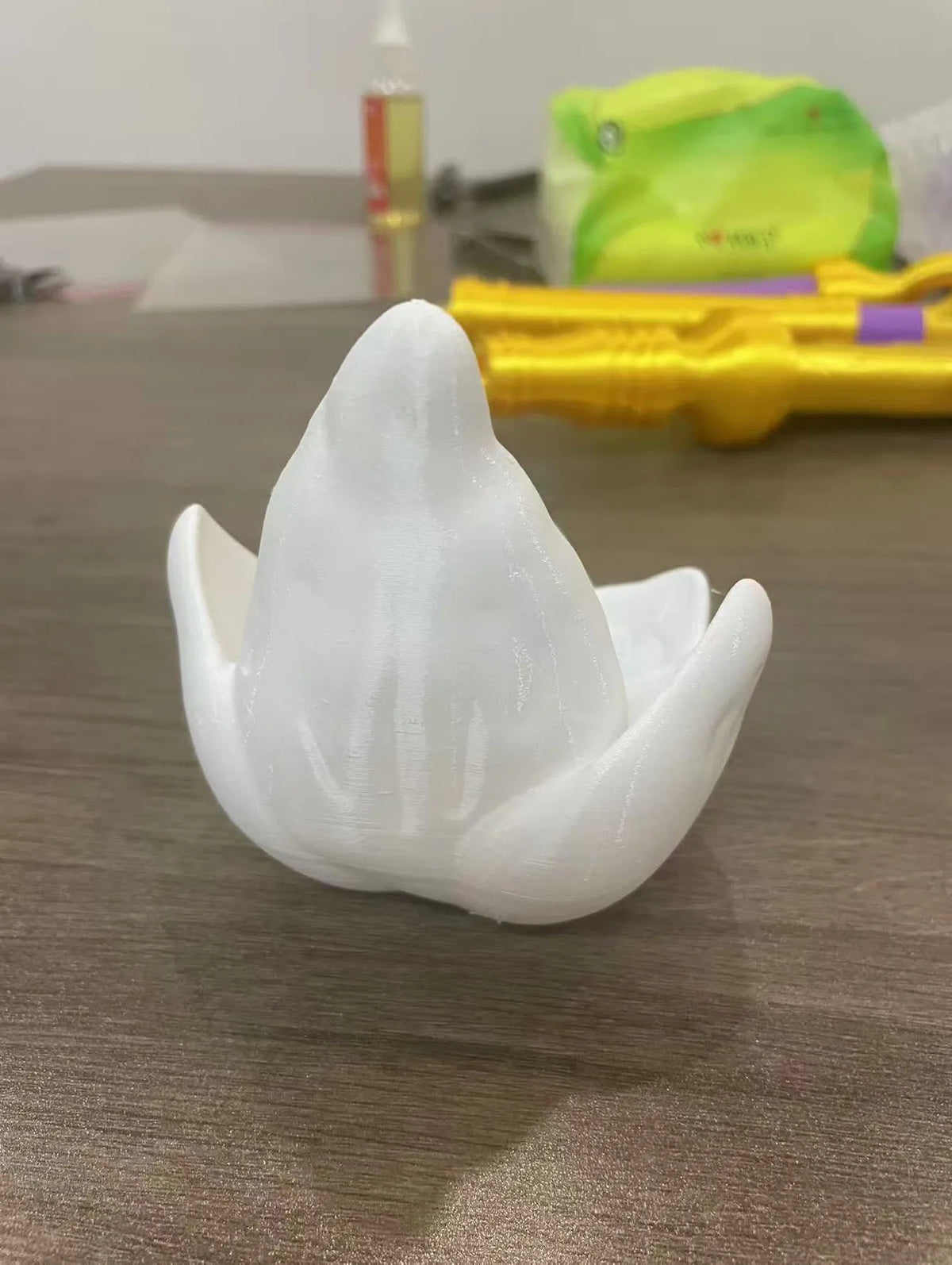 support encens fleur lotus moderne blanc noir résine minimaliste