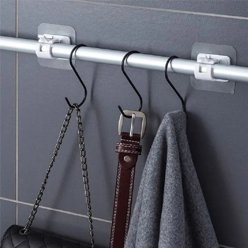 supports muraux adhésifs blancs crochets réutiliables modernes rideaux sans perçage