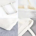 sac main toile chien imprimé moderne blanc poches détachables doux