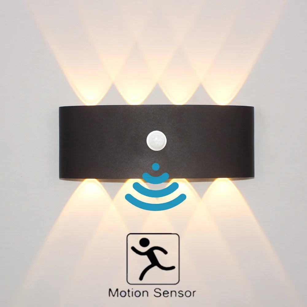 Applique murale LED blanche étanche pour porche et entrée