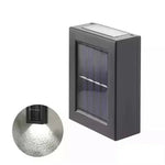 éclairage solaire mural moderne adhésif noir panneau solaire lampe led extérieur décoration jardin ip65