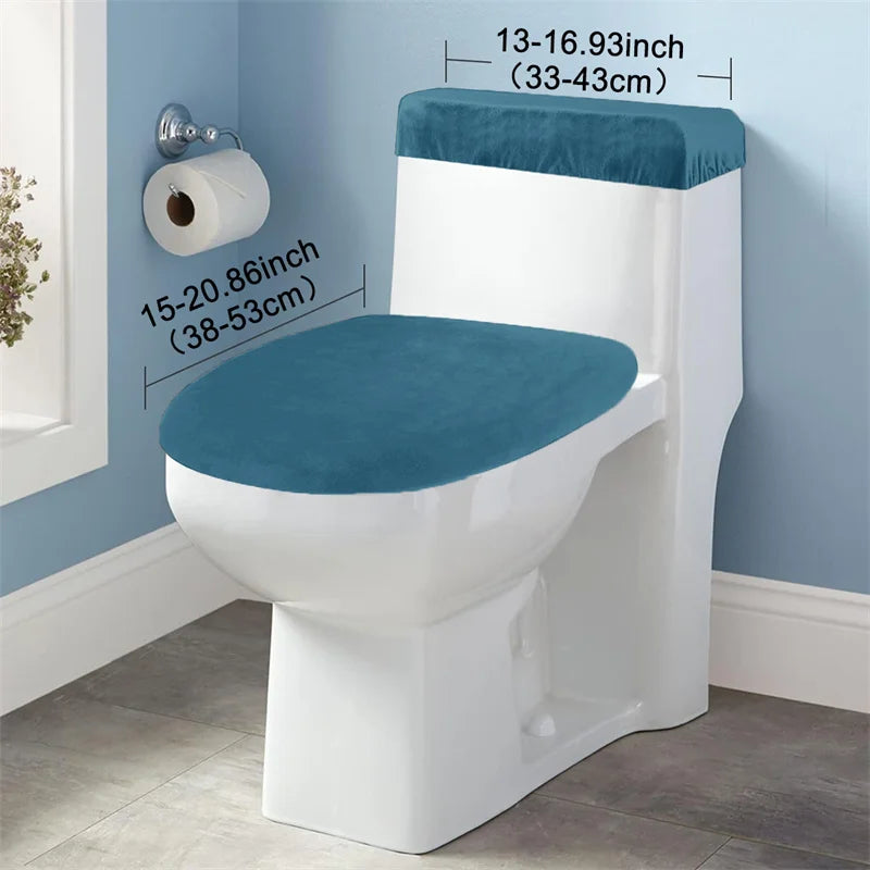 couvre siège toilette velours doux moderne adhésif gris facile entretien