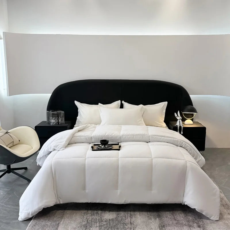 couette matelassée polyester géométrique noire moderne toutes saisons 135x200cm