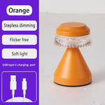 lampe table led blanc marron rose plissée moderne interrupteur tactile charge type