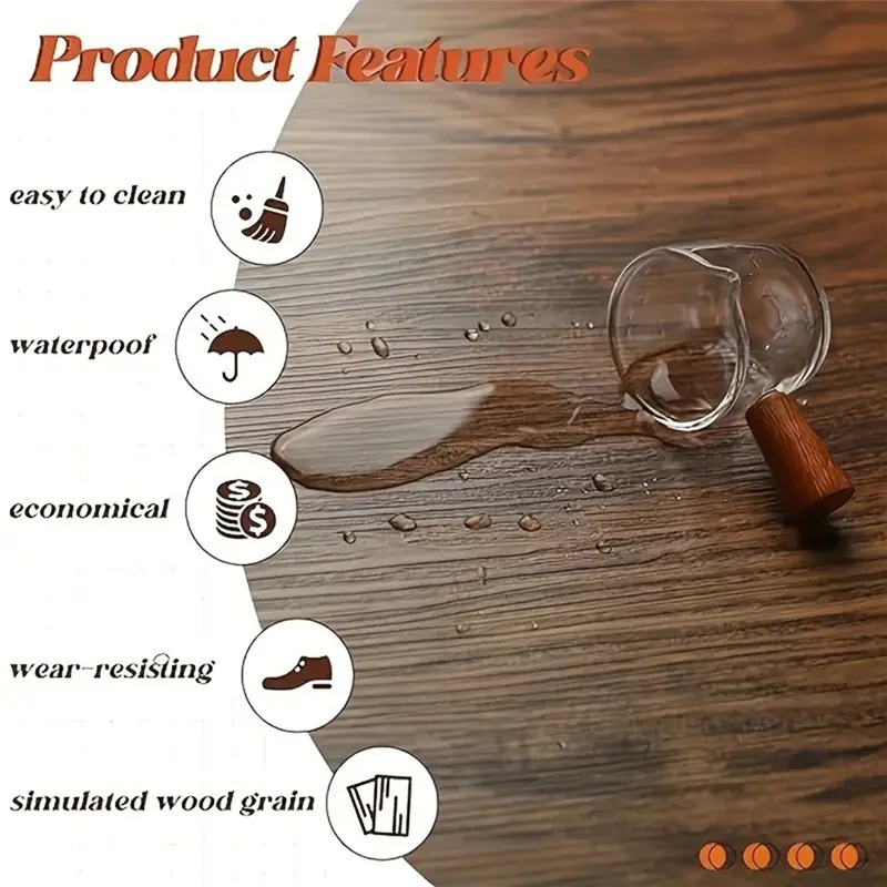 revêtement auto adhésif sol imitation bois grain bois 32 pièces résistant l'eau moderne