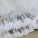 ruban tulle plissé noir rose blanc jaune fin élégant décoration 90cm longueur 15cm largeur