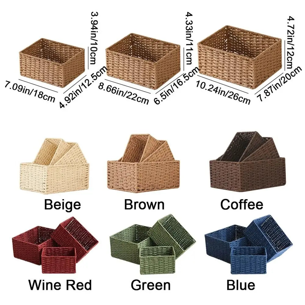 paniers tissage osier beige marron rouge vin vert bleu rustique naturel respectueux environnement