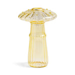 vase transparent moderne verre forme champignon couleur bleue dorée verte claire verte brune rouge