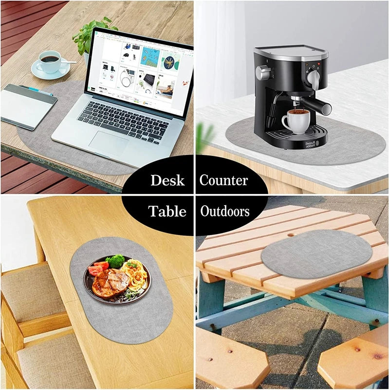 tapis table rectangulaire faux cuir effet lin moderne cuisine salle manger