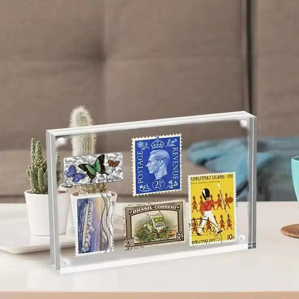 cadre photo transparent moderne clips photo chambre décoration maison durable