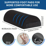coussin pied massage velours noir lignes bleues ergonomique amovible lavable bas anti dérapant