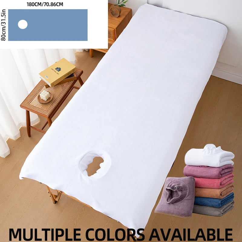 couverture massage bleu marine uni douce taille 180x80cm moderne confortable tranchant cou inclusion