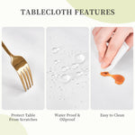 nappe personnalisable moderne table banquet noir imprimée minimaliste événements festive