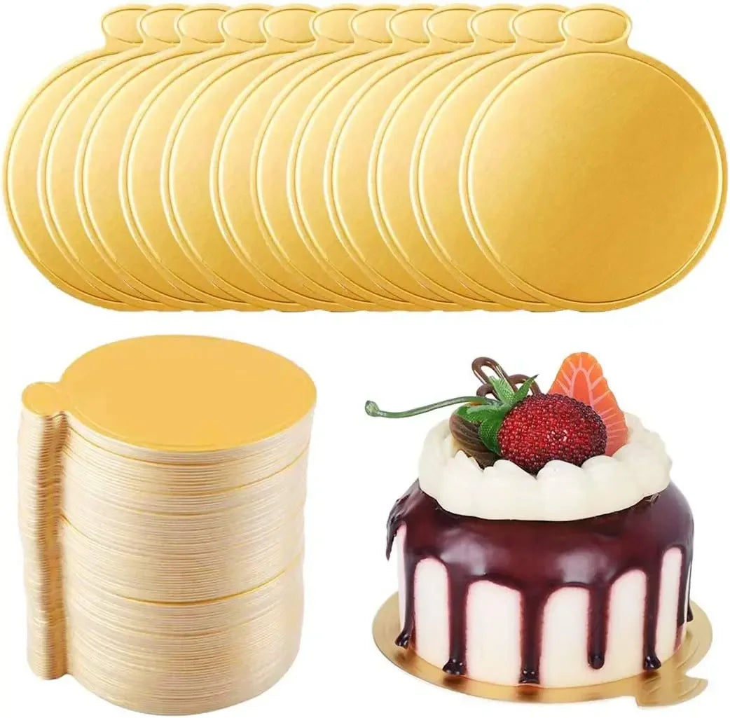 supports desserts dorés modernes kit décoration pâtisseries fêtes cupcakes gâteaux bases paper dorées