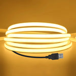 ruban led néon blanc chaud 320 led/m 5v usb flexible étanche modernité