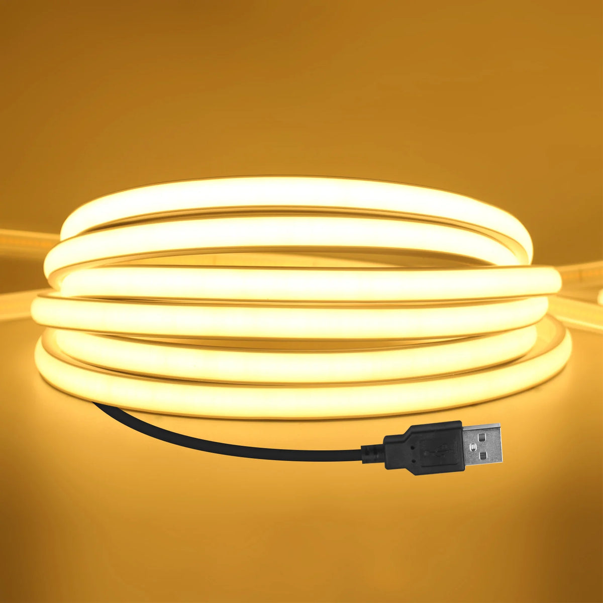 ruban led néon blanc chaud 320 led/m 5v usb flexible étanche modernité