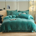 Housse de couette flanelle noire élégante