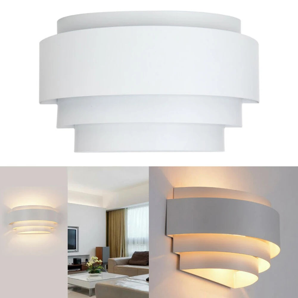 applique murale led moderne blanc ronds concentriques cuisine chambre coucher salon entree étude